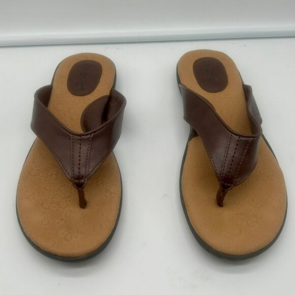 B.O.C. Thong Sandal Flip Flop Women 8 Brown Slip On Cushioned Footbed Walking - Picture 4 of 10